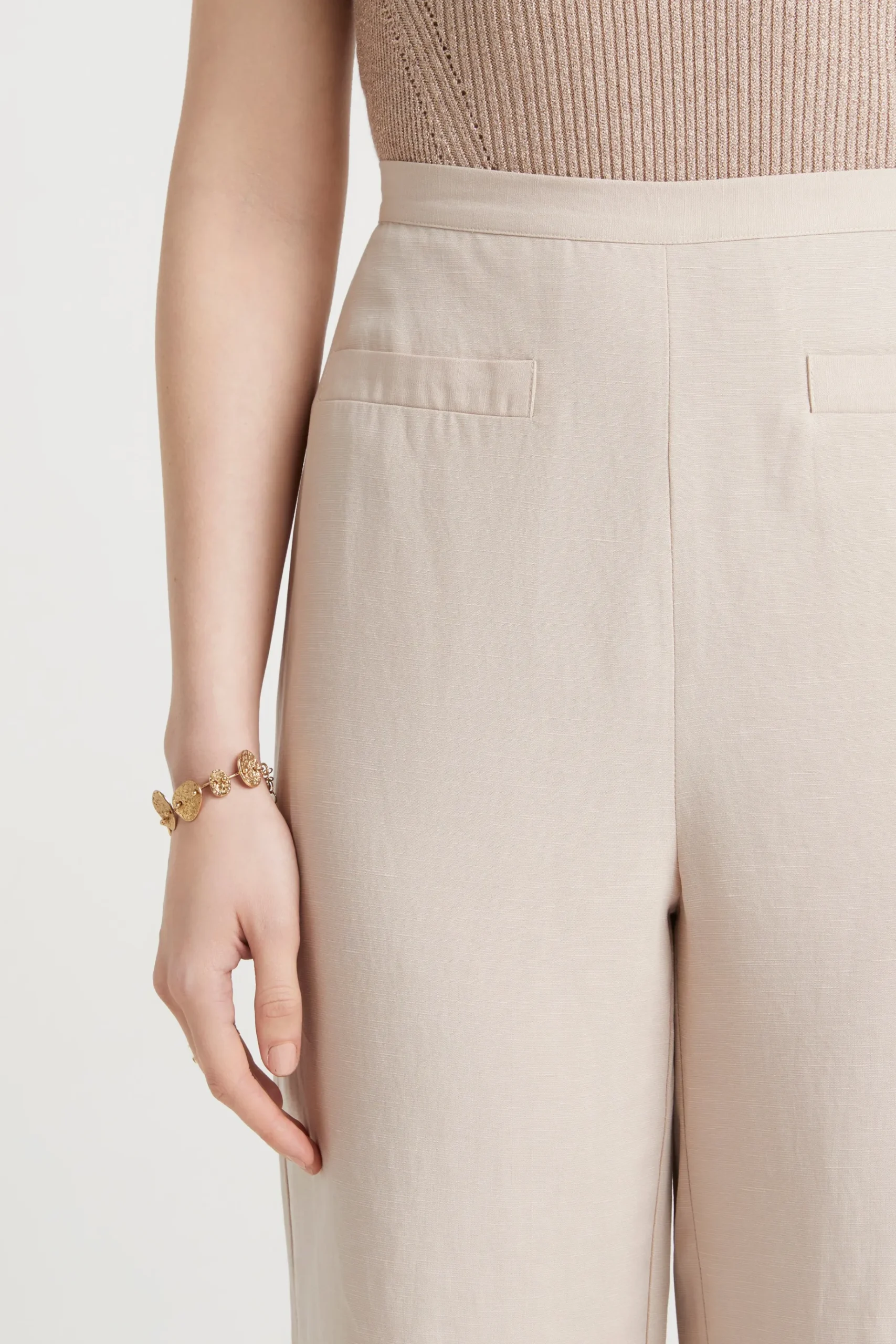 Pants-HUSK Adella pant - Stone
