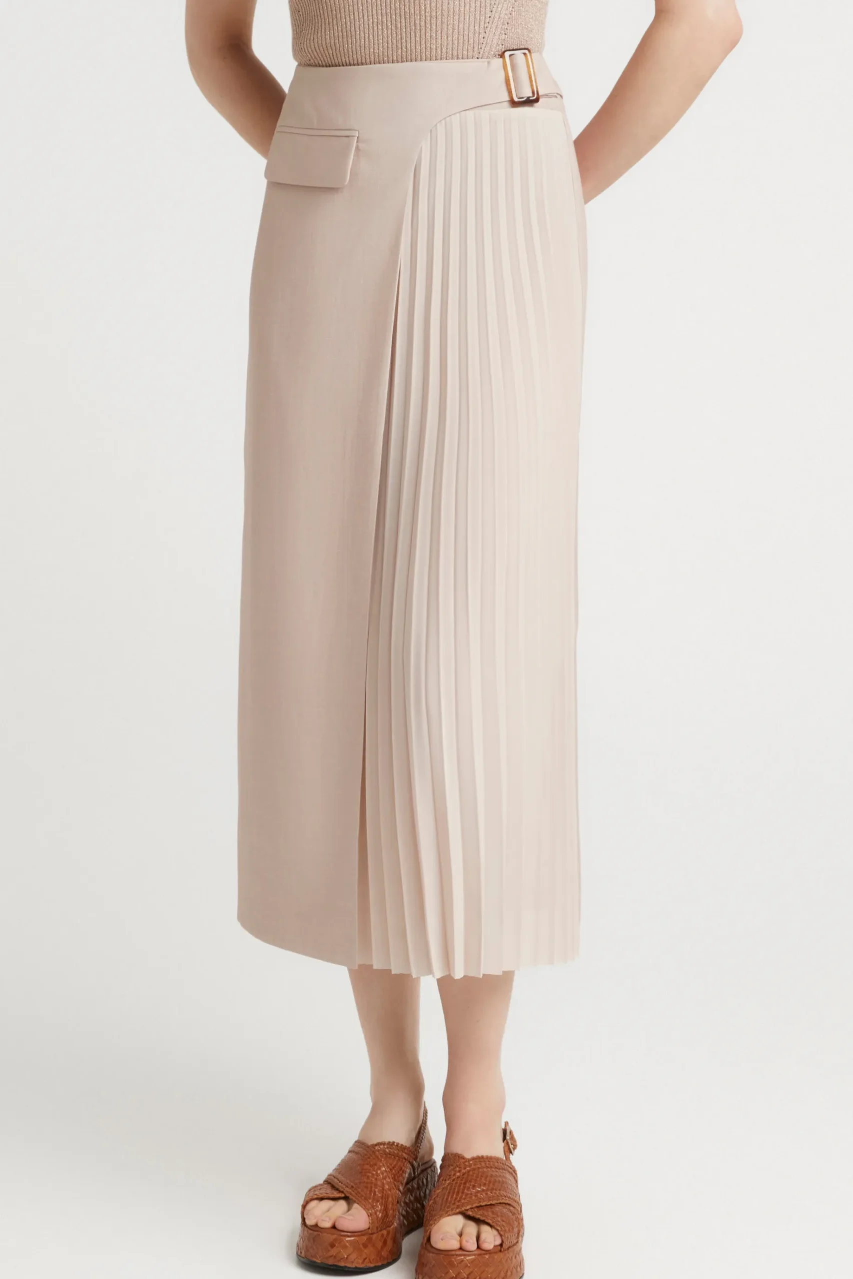 Skirts-HUSK Adella skirt - Stone