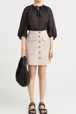 Skirts-HUSK Aimee skirt - Stone