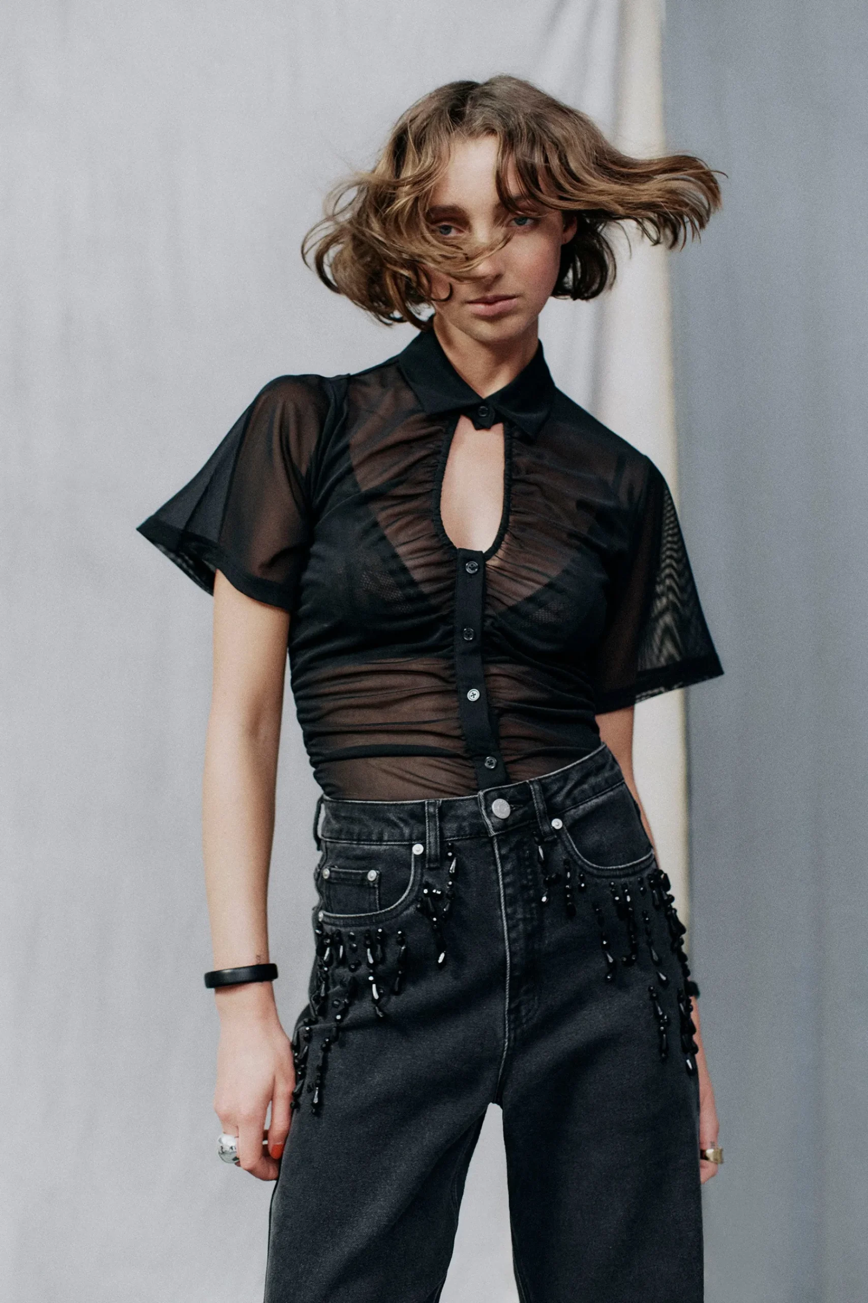 Tops-HUSK Alessia top - Black