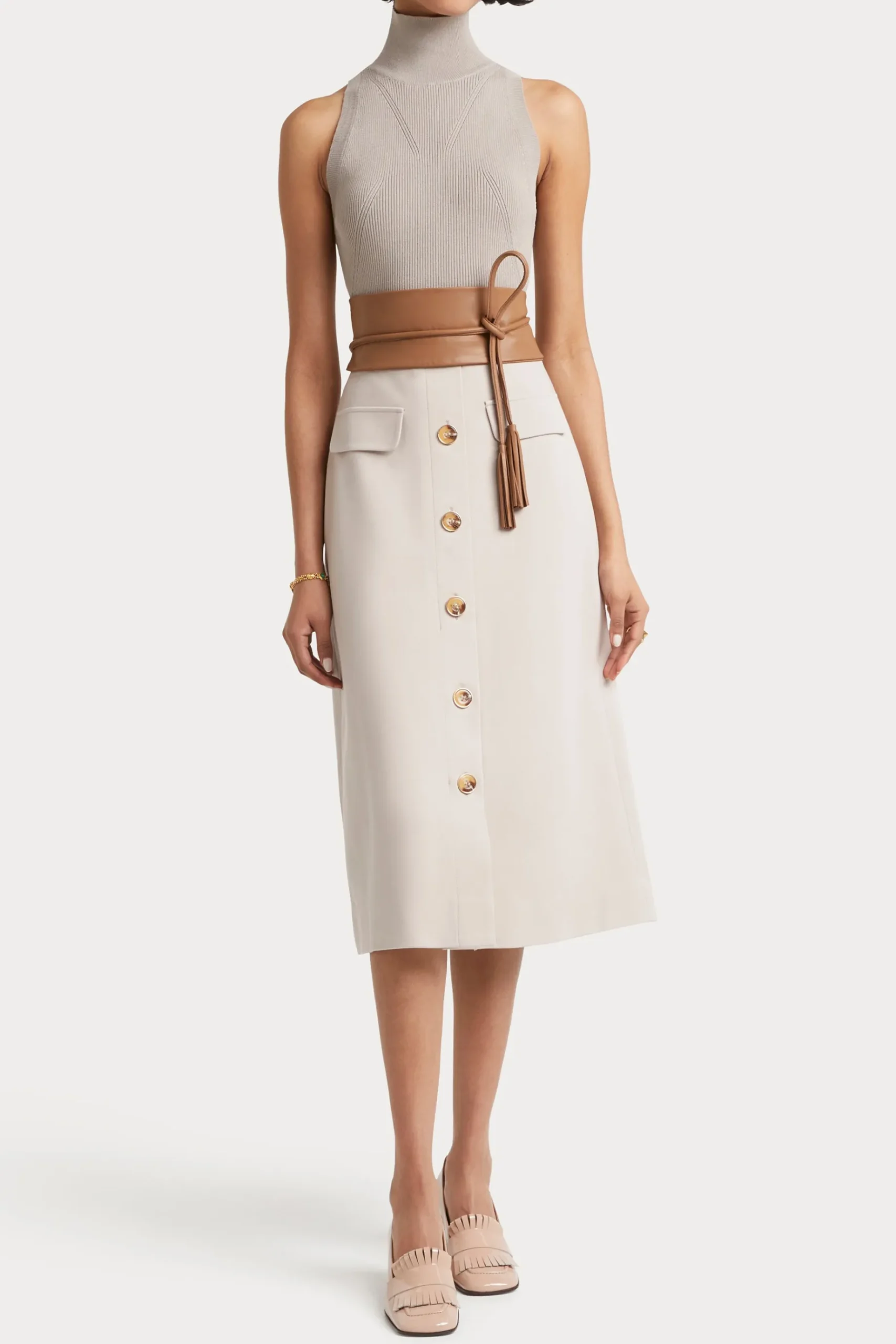 Skirts-HUSK Arabella Skirt - Stone