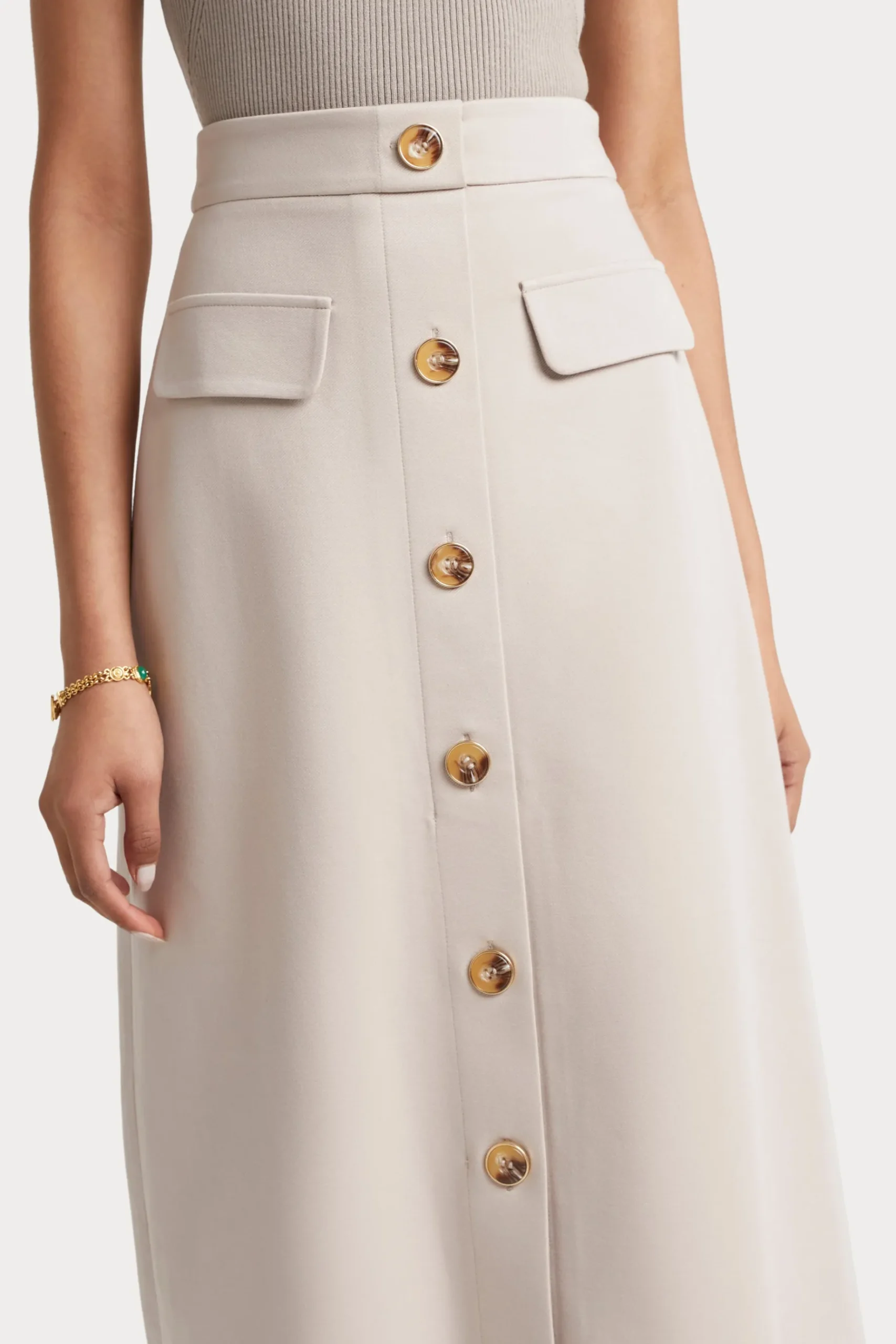 Skirts-HUSK Arabella Skirt - Stone