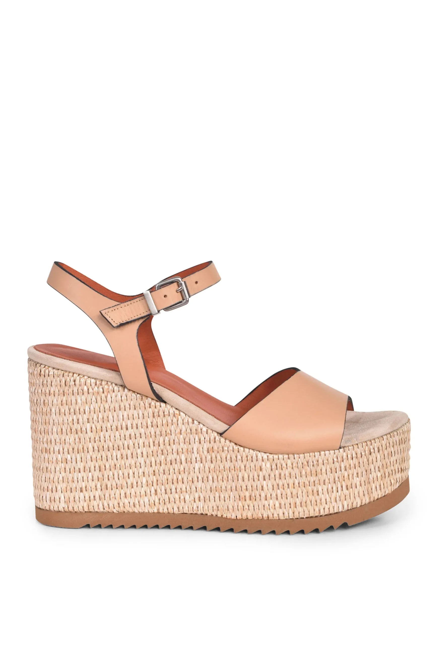 Shoes-HUSK ASTA WEDGE - Almond