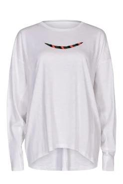Tops-HUSK Beaded L/S - White