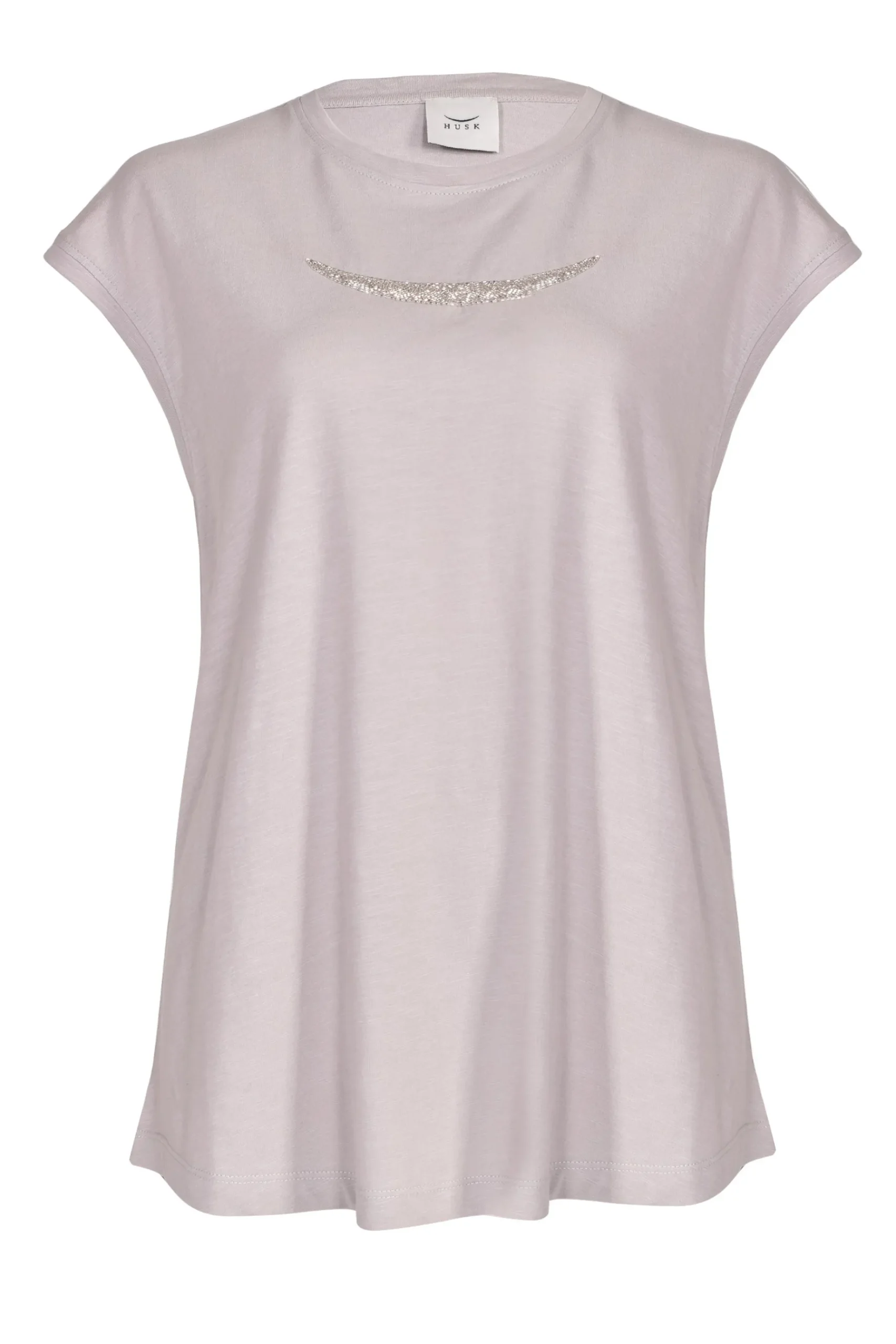 Tees & Tanks-HUSK Beaded Tee - Putty