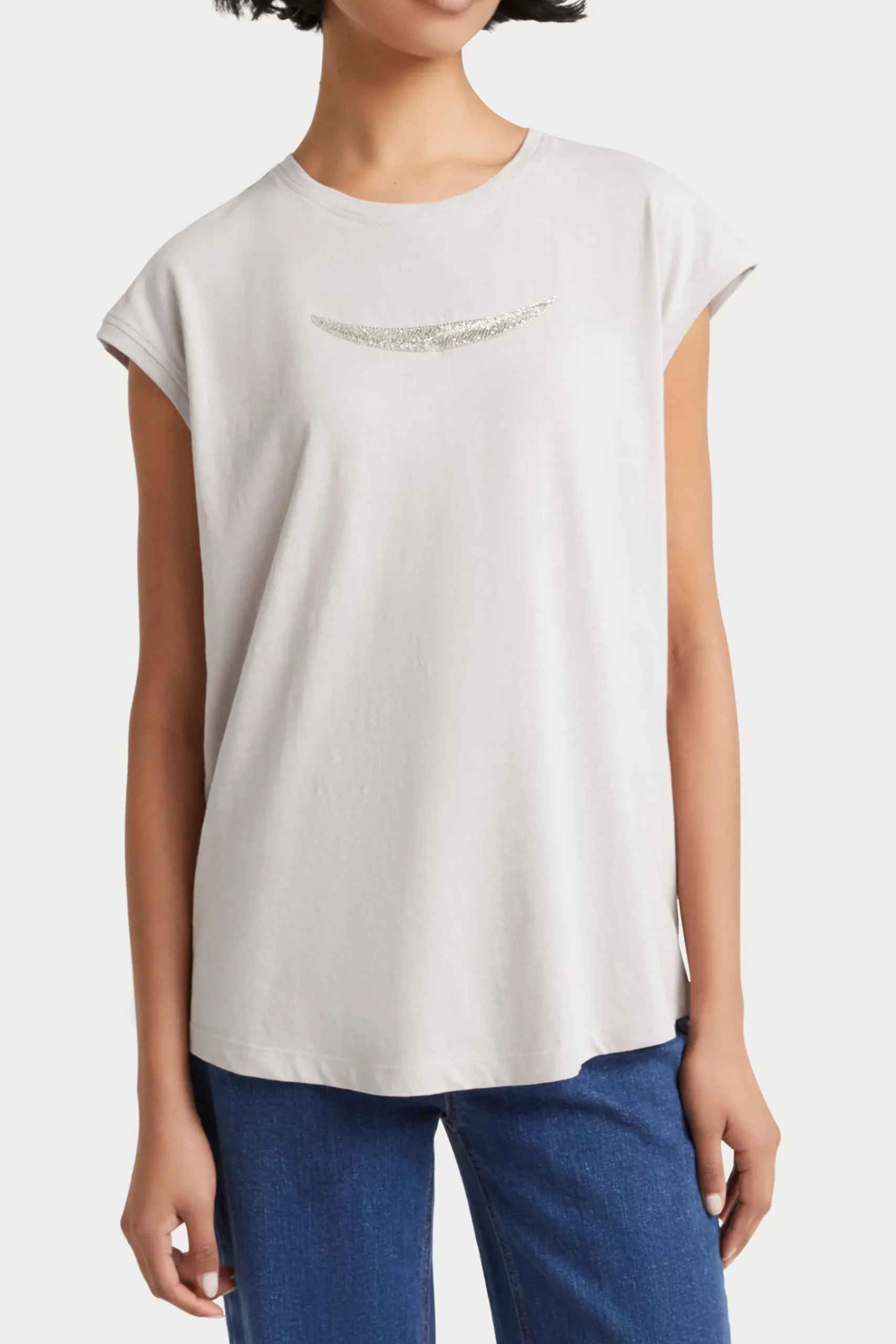 Tees & Tanks-HUSK Beaded Tee - Putty