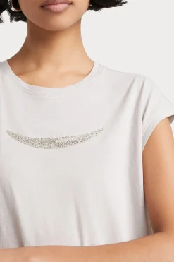 Tops-HUSK Beaded Tee - Putty