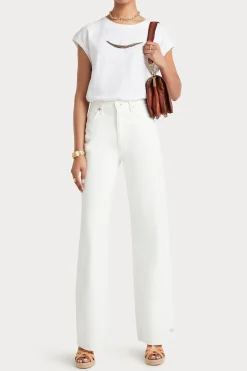 Tees & Tanks-HUSK BEADED TEE - White
