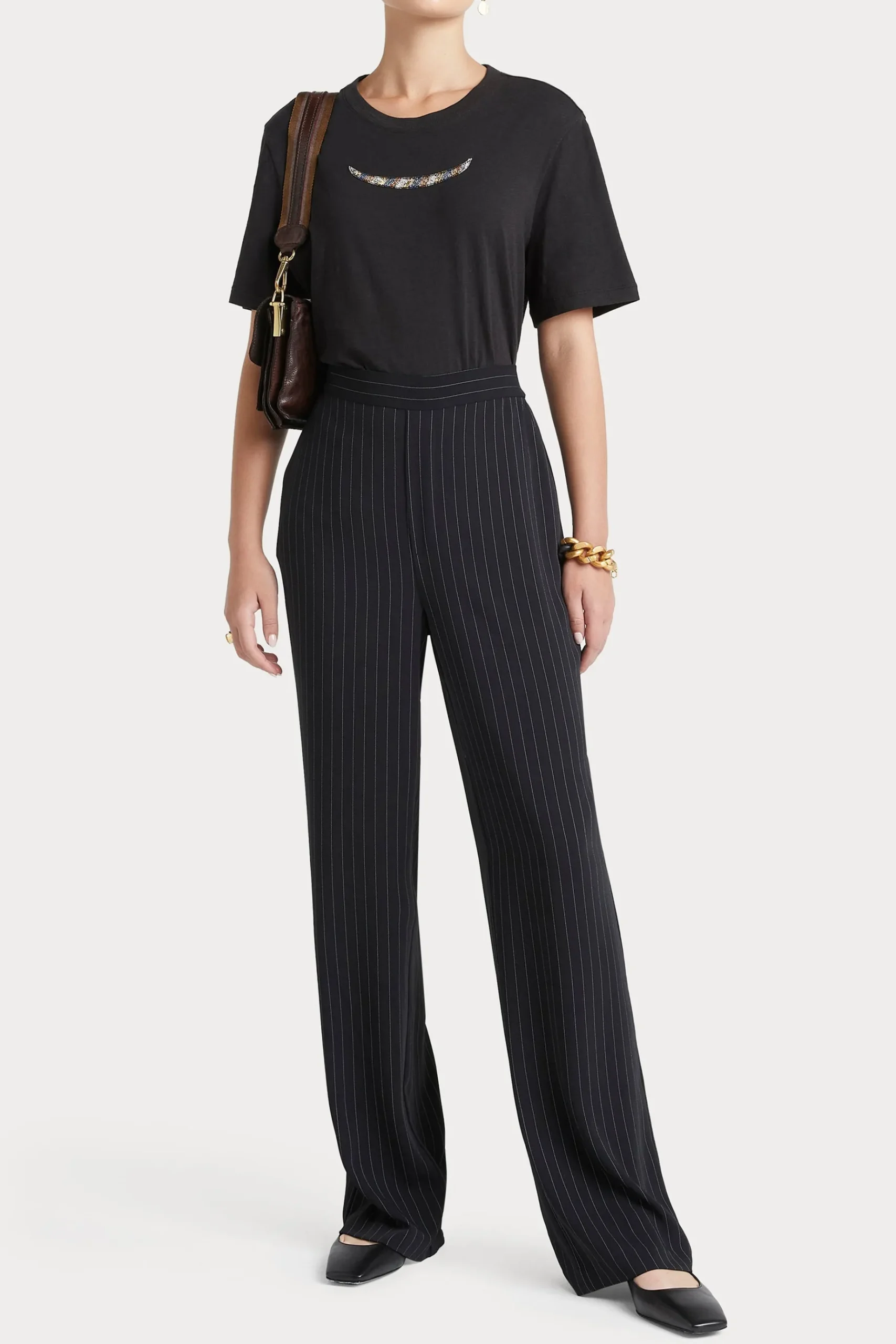 Tops-HUSK BEADED TSHIRT - Black