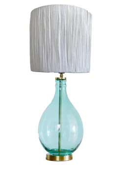 Furniture, Lighting & Mirrors-HUSK Bottle Lamp - Blue - Light Blue-Light