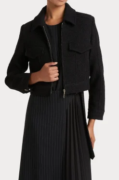 Jackets & Coats-HUSK BOUCLE JACKET - Black