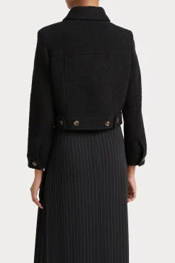 Jackets & Coats-HUSK BOUCLE JACKET - Black