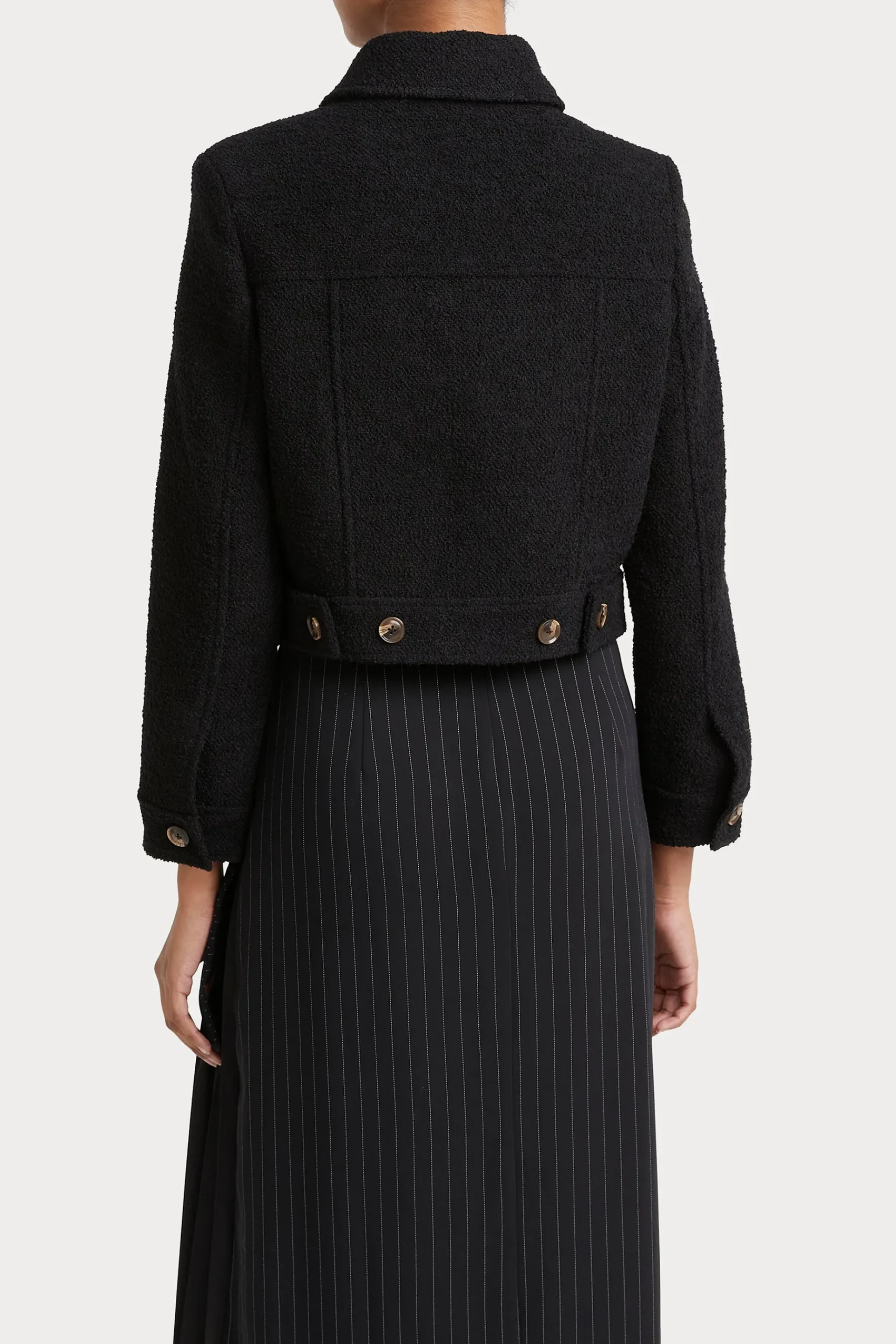 Jackets & Coats-HUSK BOUCLE JACKET - Black