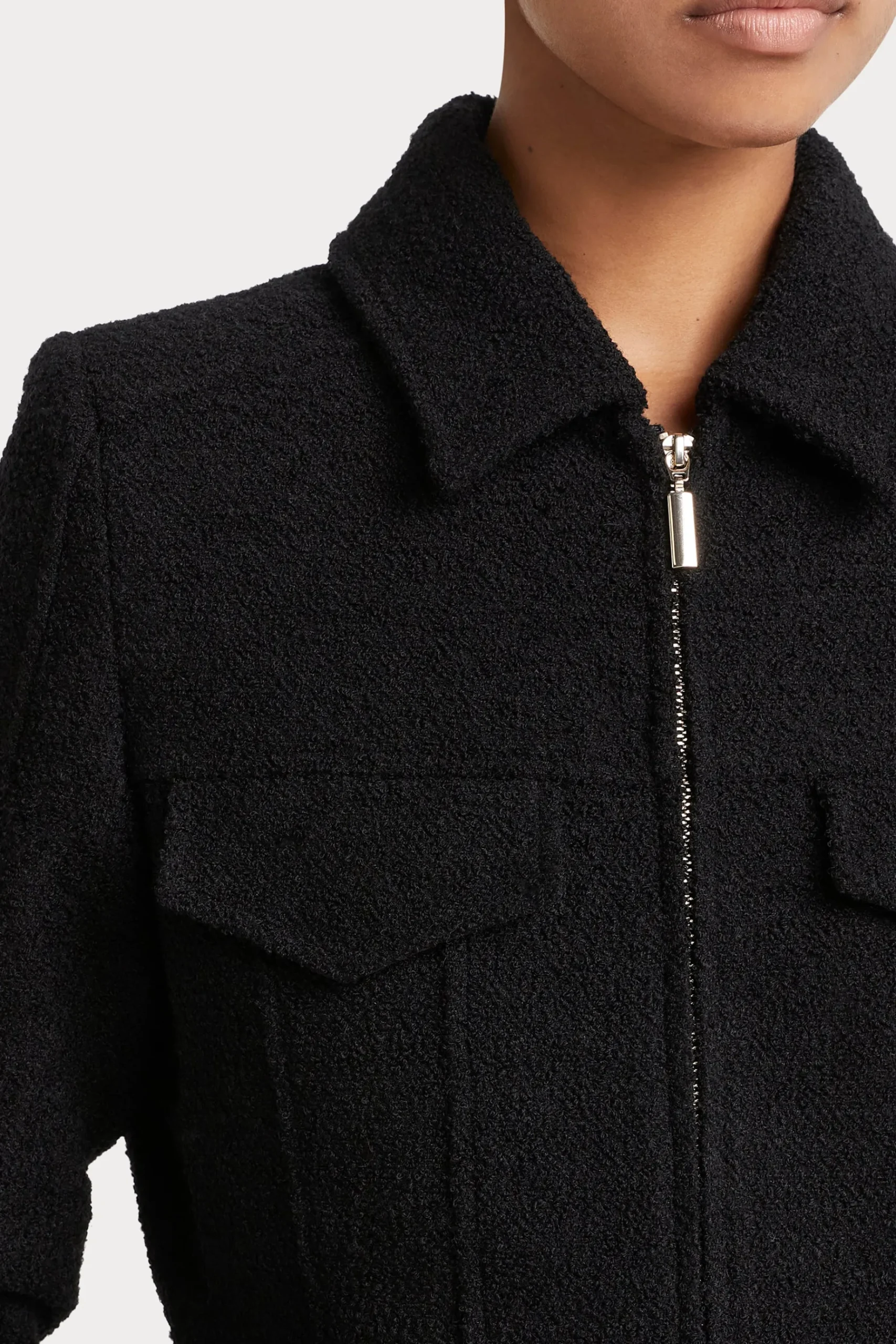 Jackets & Coats-HUSK BOUCLE JACKET - Black