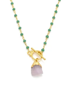 Necklaces-HUSK Bridge Necklace - Aqua