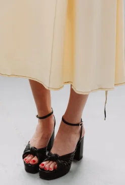 Shoes-HUSK CAMILLA PLATFOR - Black