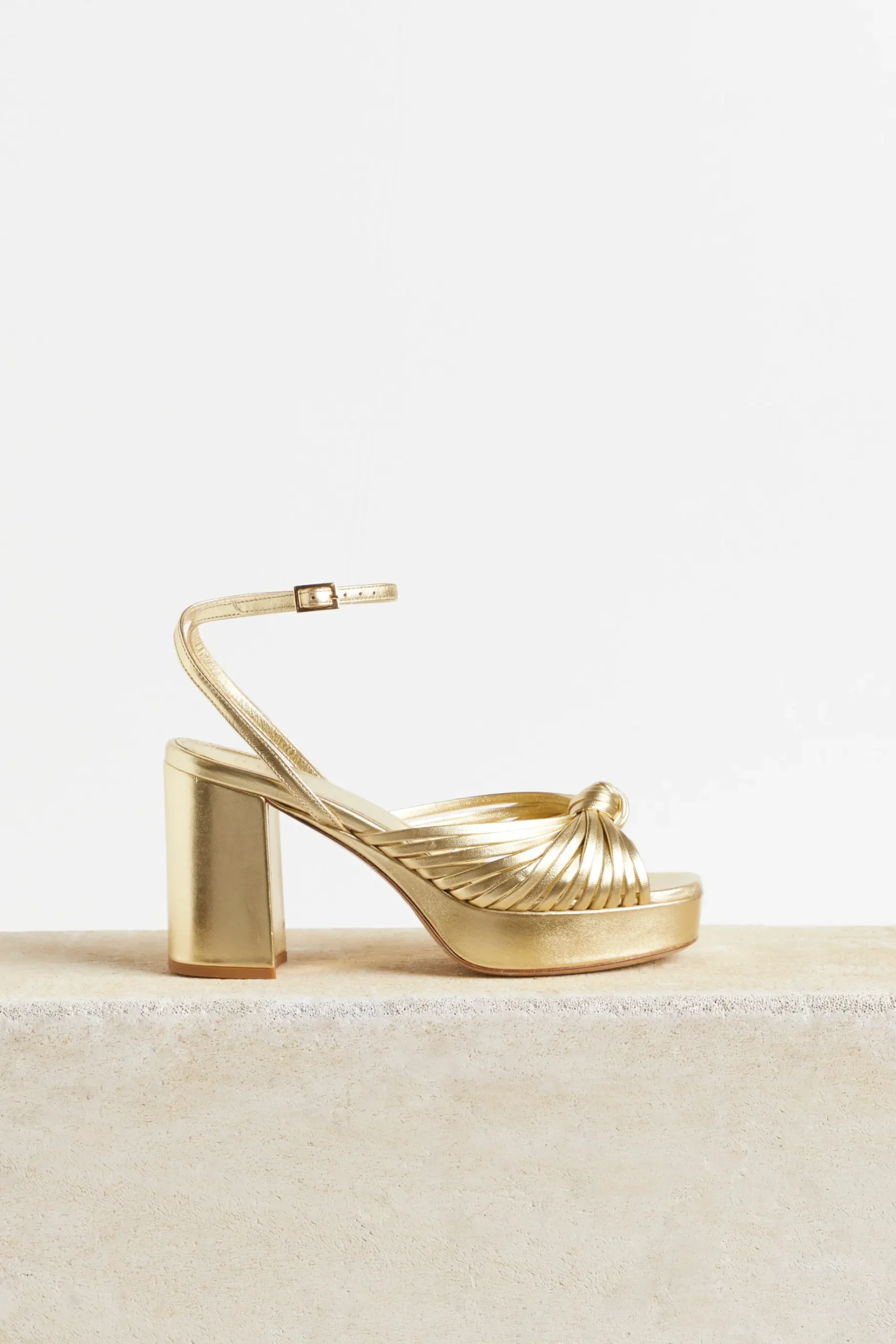 Shoes-HUSK CAMILLA PLATFOR - Pale Gold PaleGold