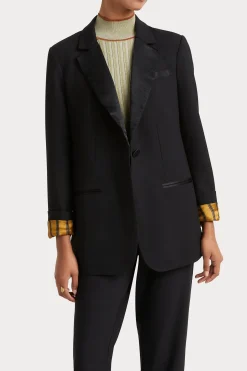 Jackets & Coats-HUSK CECILIA BLAZER - Black