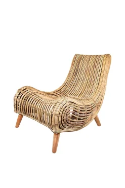 Furniture, Lighting & Mirrors-HUSK CHAIR LOUNGE - Rattan