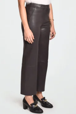 Pants-HUSK CIGAR LTHR - Chocolate