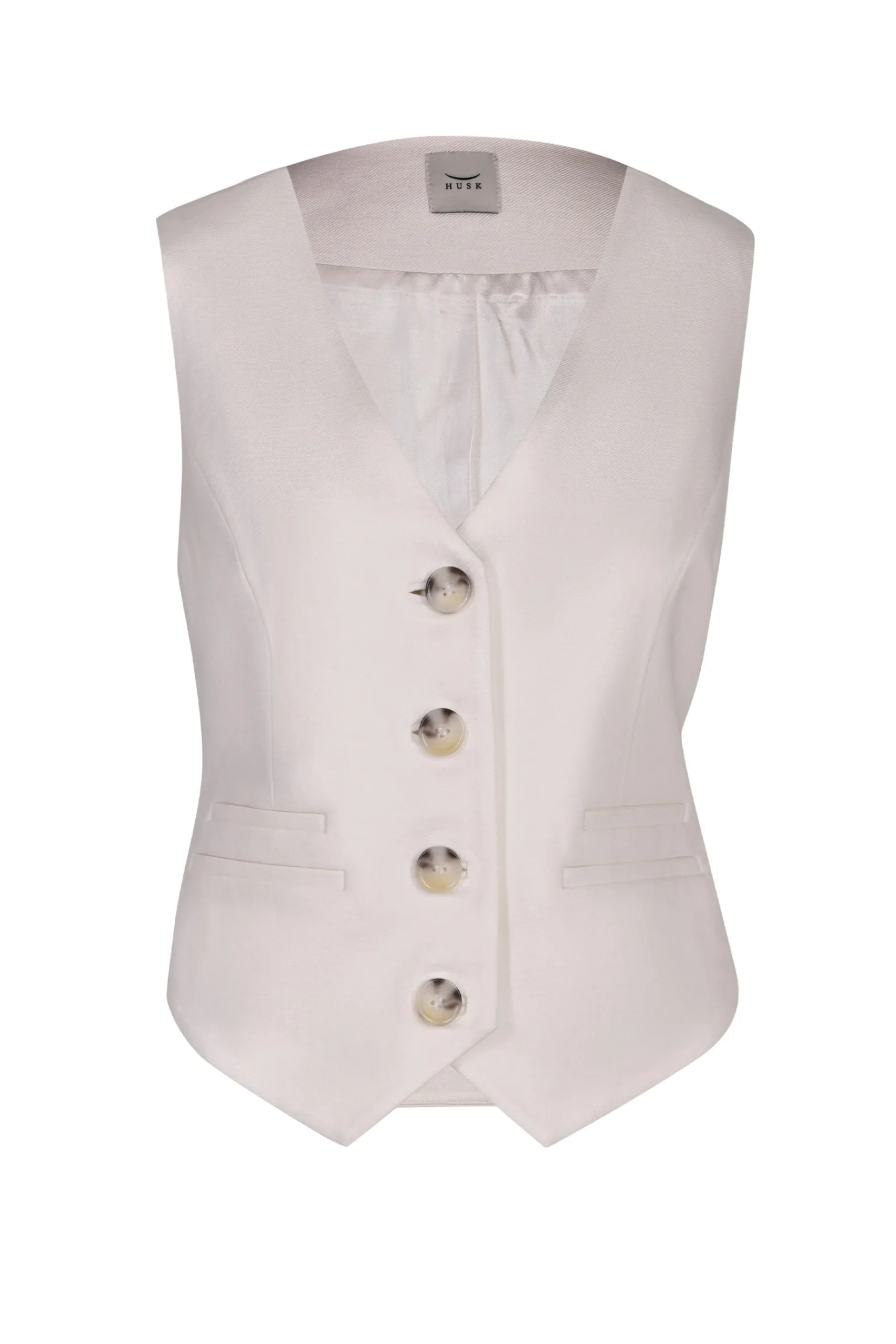 Jackets & Coats-HUSK Eden top - White
