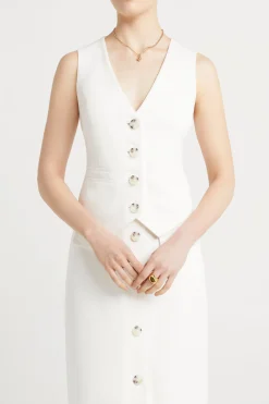 Jackets & Coats-HUSK Eden top - White