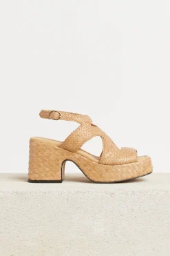 Shoes-HUSK FLEUR PLATFORM - Nude