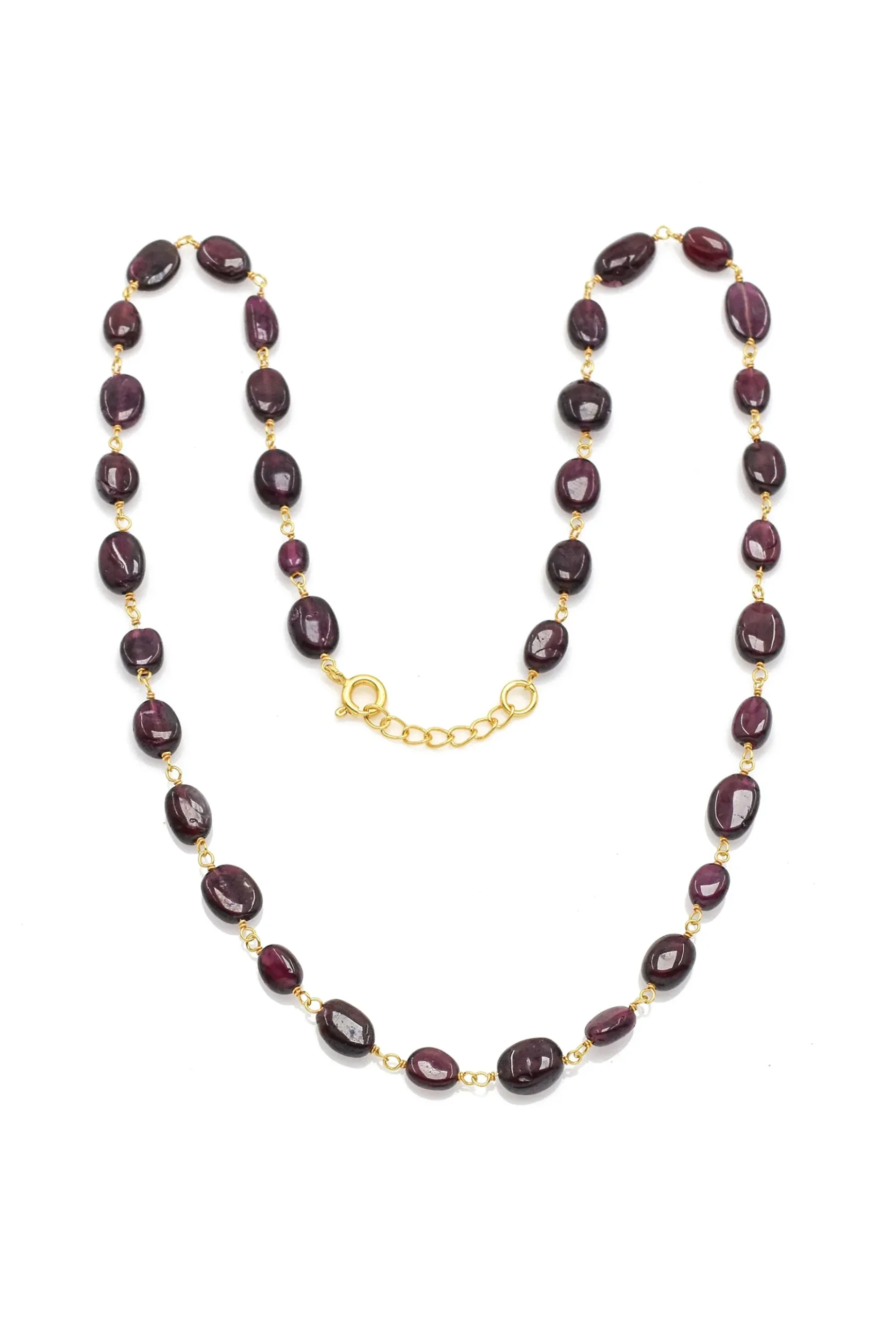 Necklaces-HUSK Necklace - Garnet