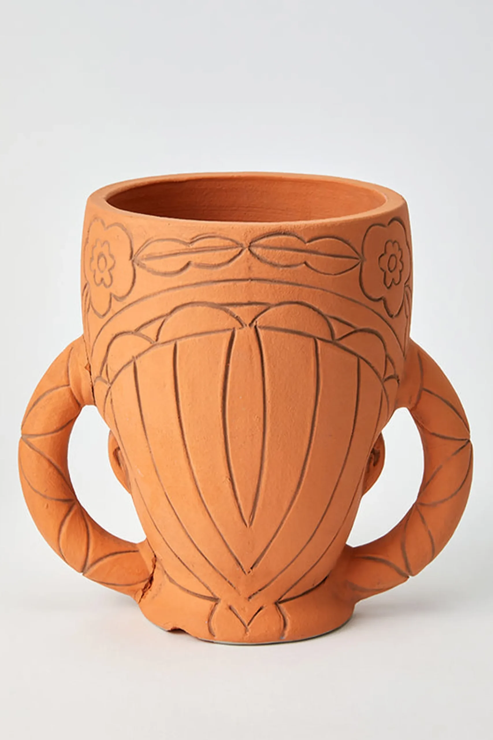 Vases & Planters-HUSK Handle Vase HuskHandleVase