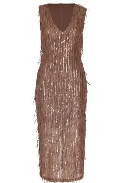 Dresses-HUSK Helena dress - Bronze