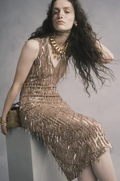 Dresses-HUSK Helena dress - Bronze