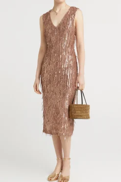 Dresses-HUSK Helena dress - Bronze
