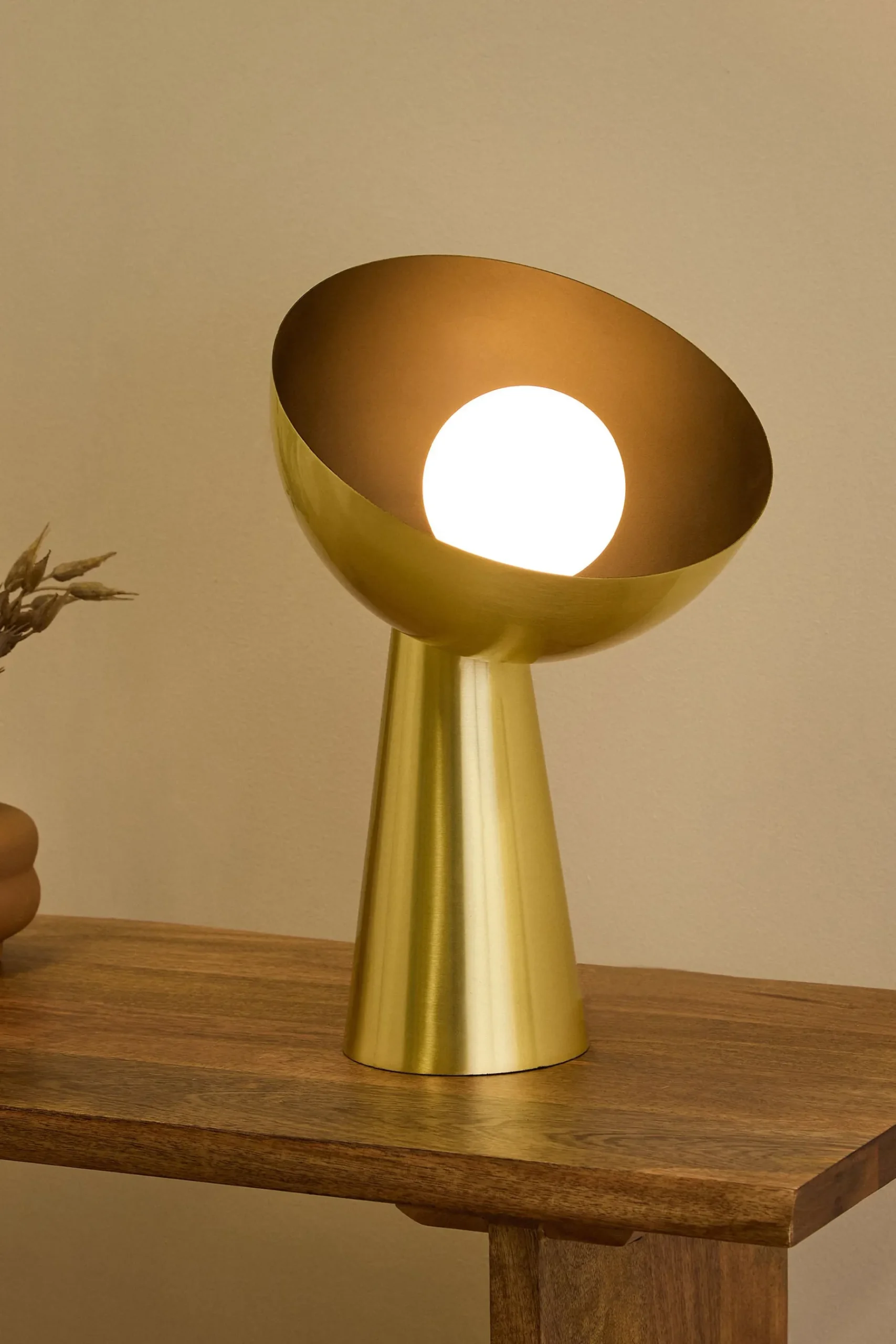 Furniture, Lighting & Mirrors-HUSK Hugh Lamp - Gold