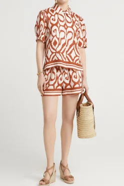 Pants-HUSK Jade short - Print