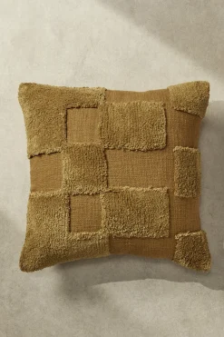 Cushions & Throws-HUSK Kalina Cushion - Brown Crm BrownCrm