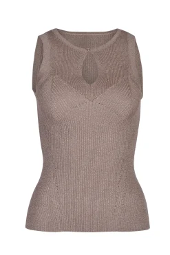 Knitwear-HUSK Keyhole Knit - Champagne