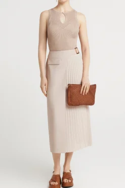 Knitwear-HUSK Keyhole Knit - Champagne