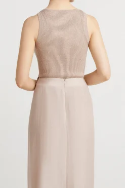 Knitwear-HUSK Keyhole Knit - Champagne