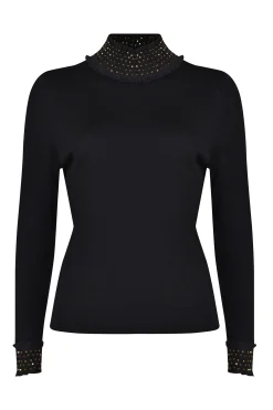 Knitwear-HUSK LACE KNIT - Black