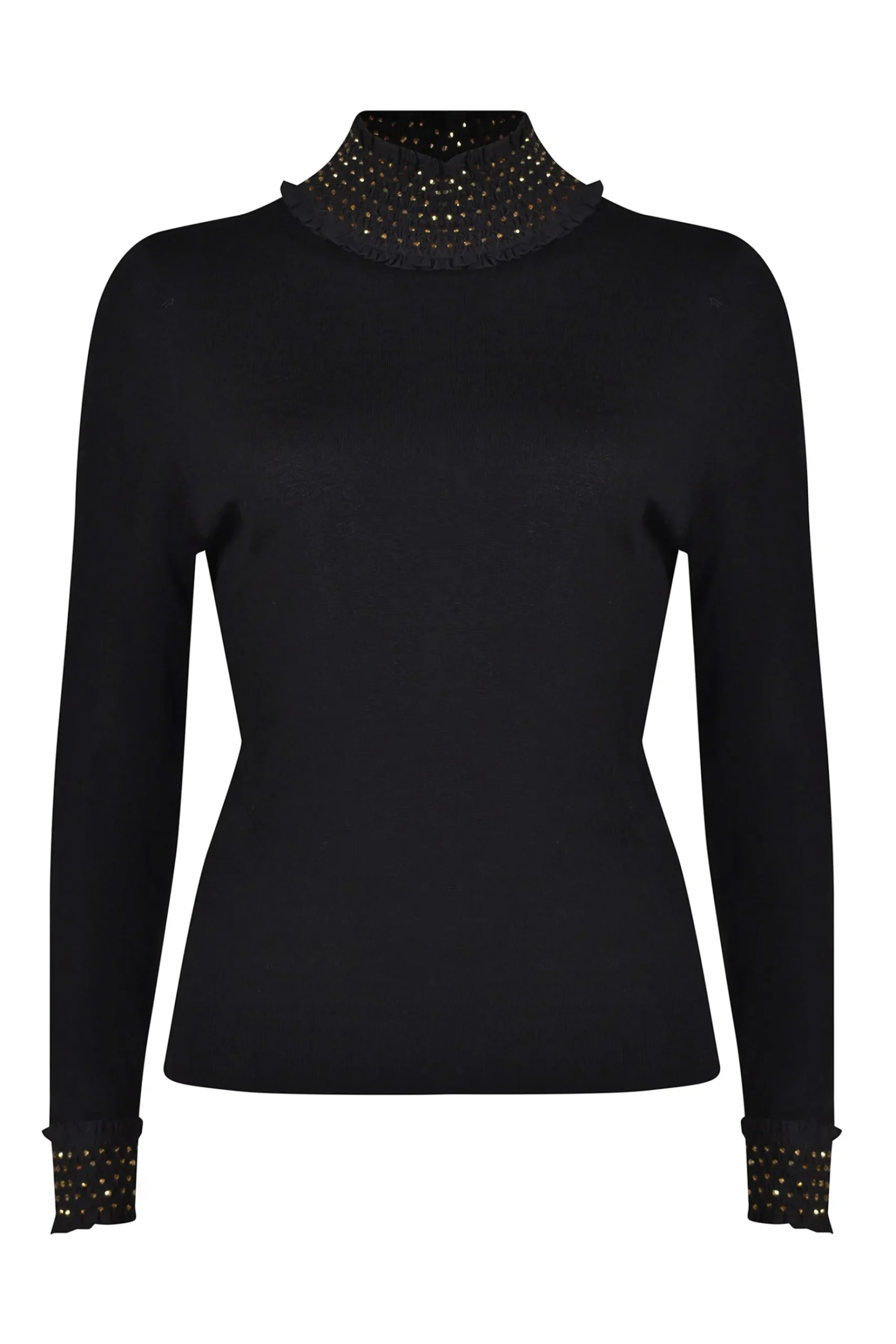 Knitwear-HUSK LACE KNIT - Black