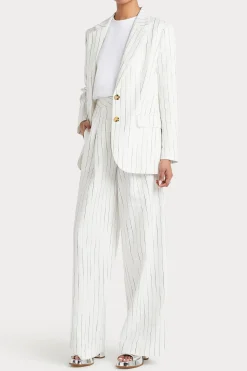 Jackets & Coats-HUSK LAUREN BLAZER - White Black WhiteBlack