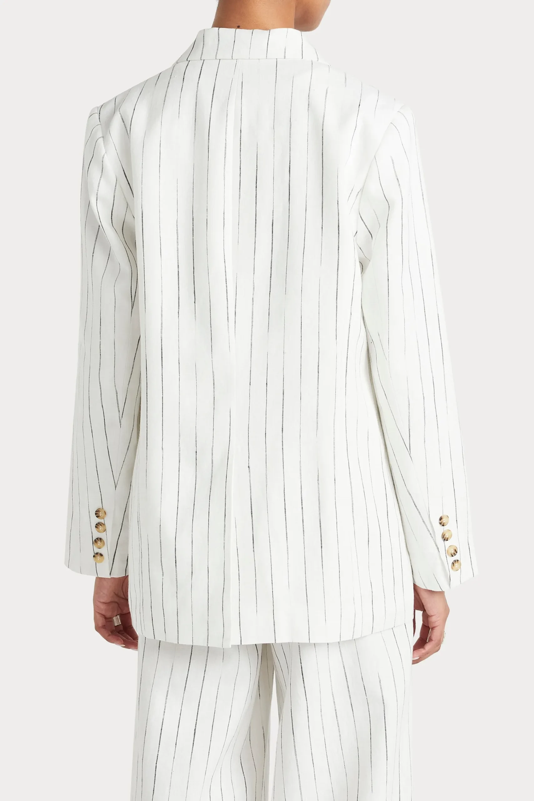 Jackets & Coats-HUSK LAUREN BLAZER - White Black WhiteBlack