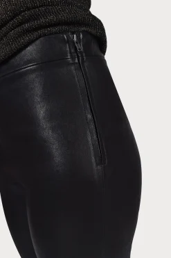 Pants-HUSK LEATHER LEGGING - Black