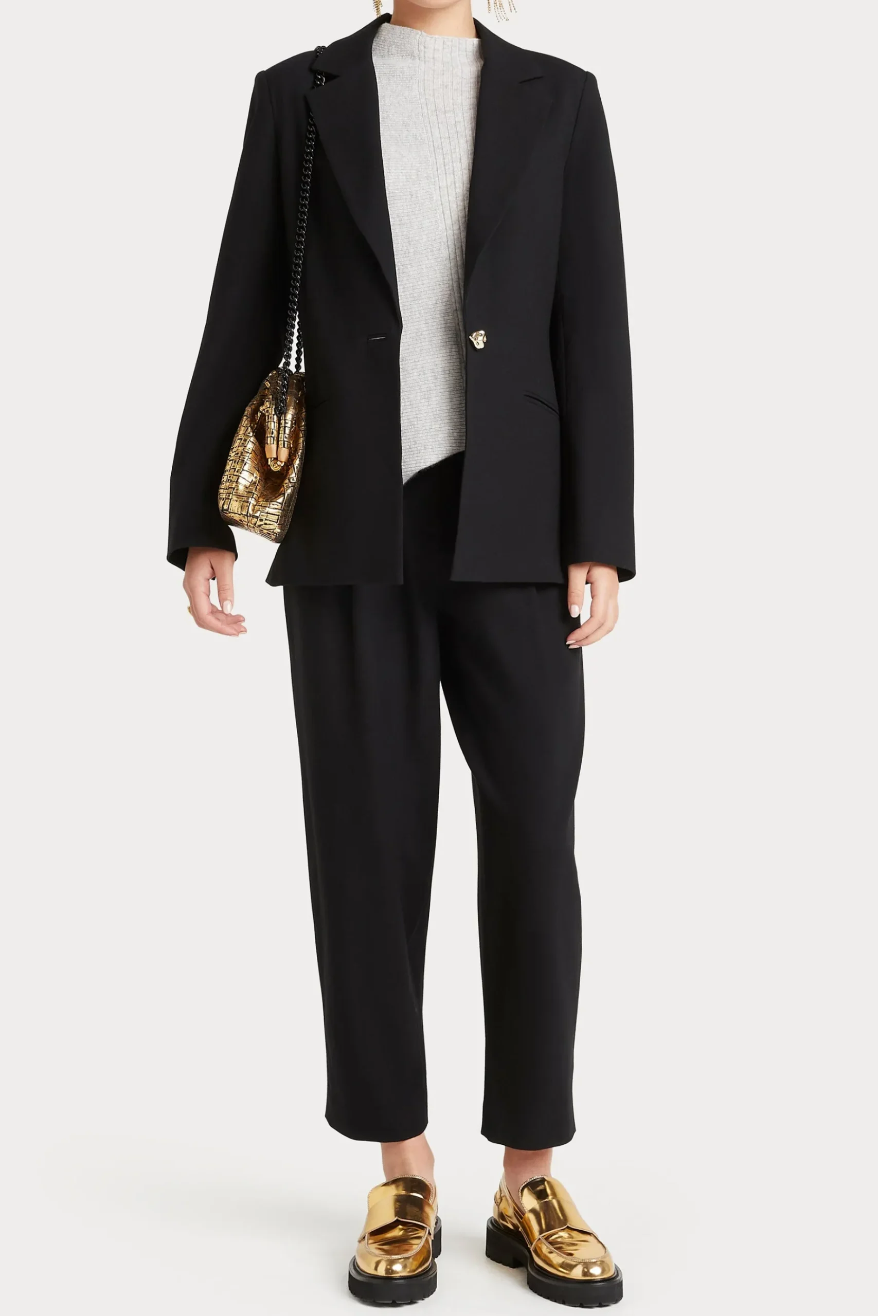 Jackets & Coats-HUSK LOTUS BLAZER - Black