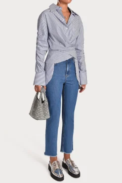 Tops-HUSK LUCA SHIRT - Blue