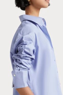 Tops-HUSK Luca shirt - Blue