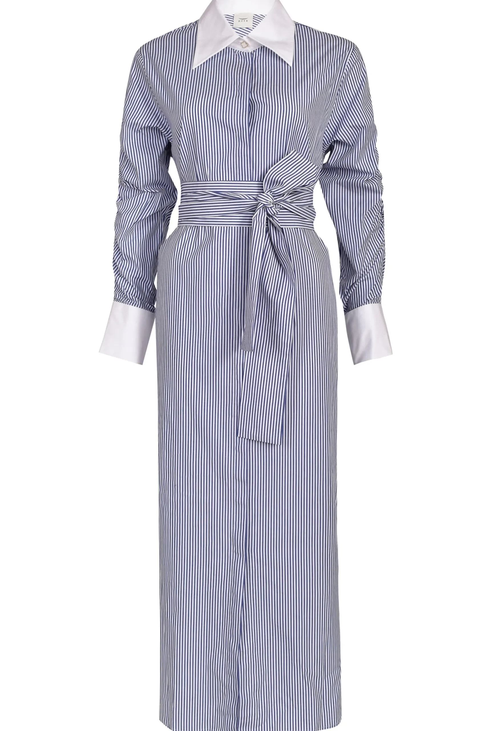 Dresses-HUSK LUCA SHIRT - Blue & White Blue&White