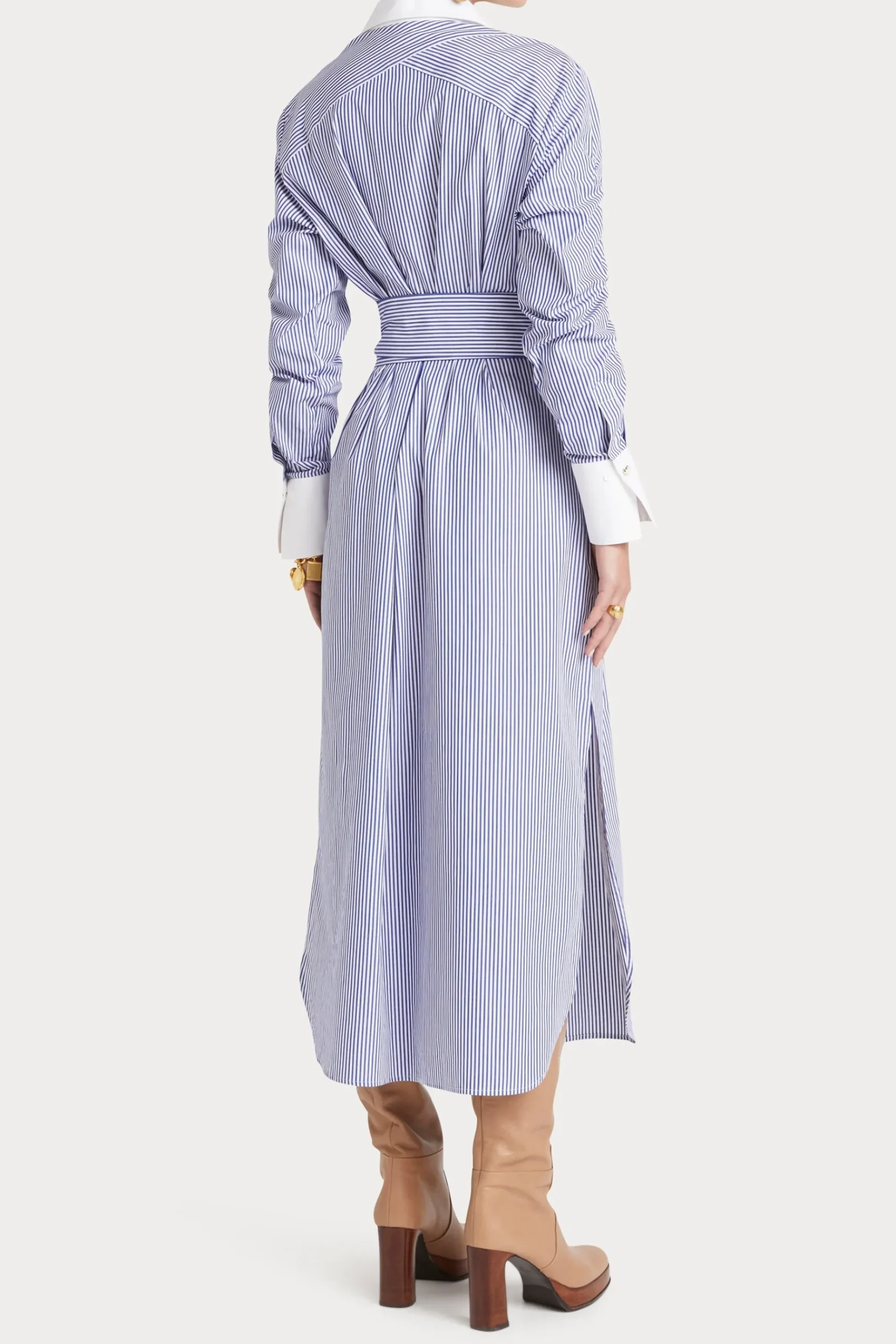 Dresses-HUSK LUCA SHIRT - Blue & White Blue&White