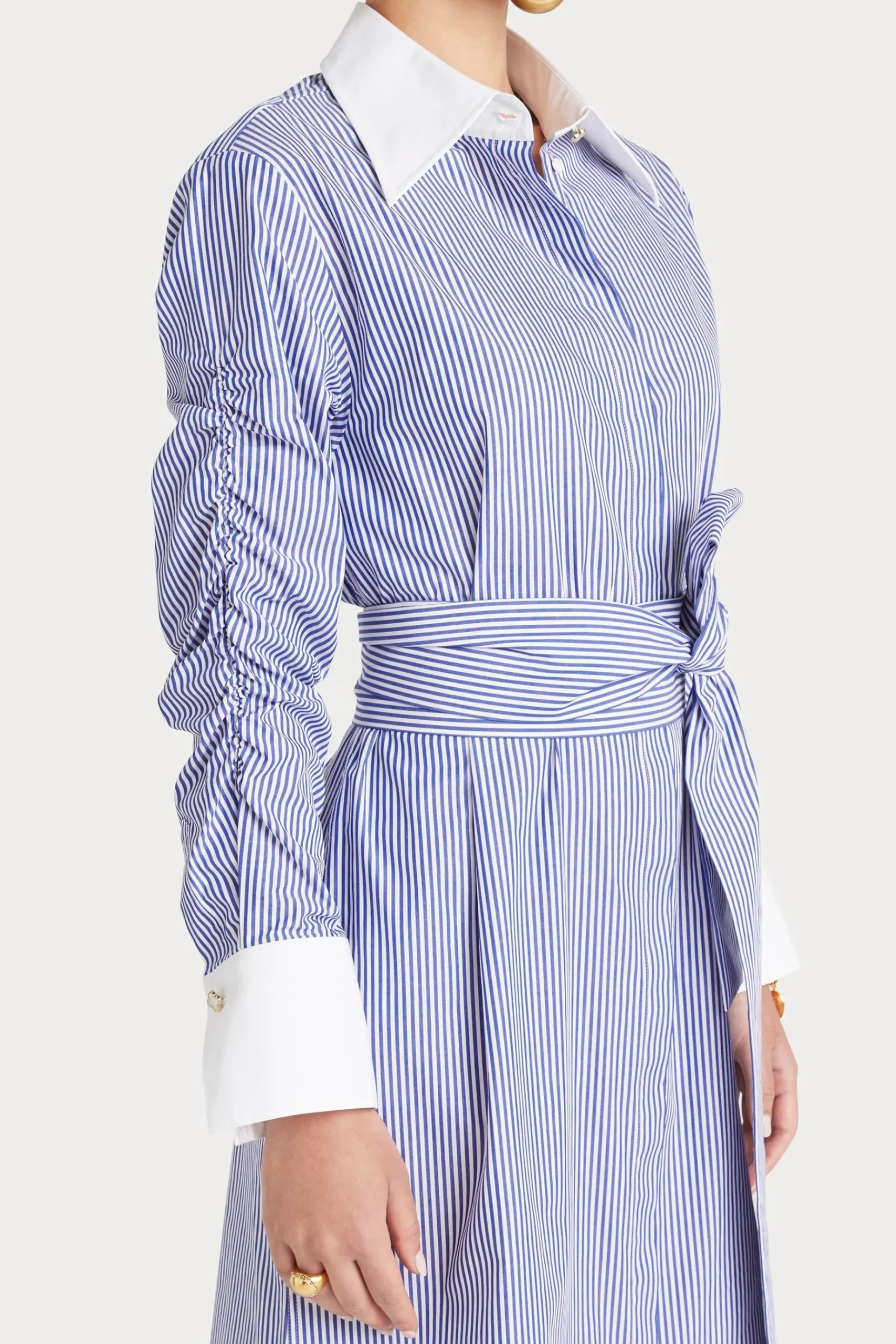 Dresses-HUSK LUCA SHIRT - Blue & White Blue&White