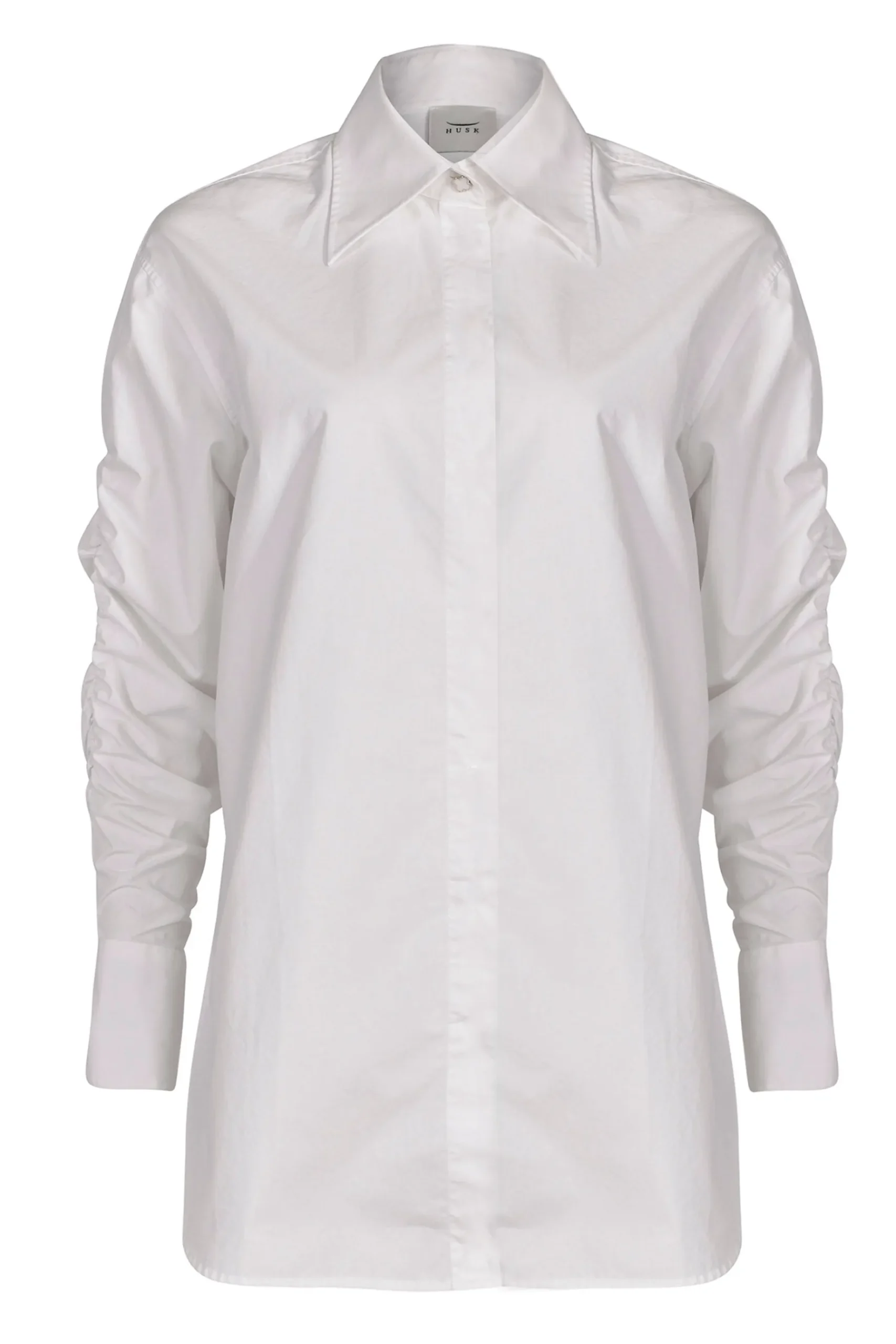 Tops-HUSK Luca shirt - White